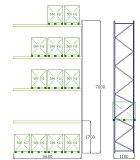 Pal-Rack 7000 pole 3600 / 500 kg / přídavné pole