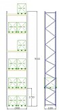 Pal-Rack 9000 pole 1900 / 1000 kg / základní pole