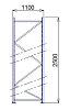 Rám paletového regálu 2500 x 1100 mm