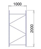 Rám Midi Rack 2000 x 1000 mm