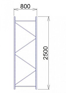 Rám Midi Rack 2500 x 800 mm