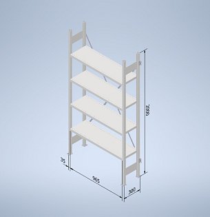 Stowshelf 2000/300 x 1000 základní pole
