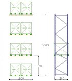 Pal-Rack 5000 pole 1900 / 1000 kg / přídavné pole