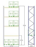 Pal-Rack 7000 pole 2700 / 500 kg / základní pole