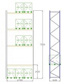 Pal-Rack 7000 pole 2700 / 800 kg / základní pole