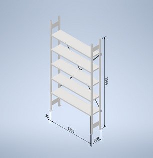 Stowshelf 2500/300 x 1300 základní pole