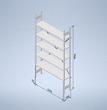 Stowshelf 2500/300 x 1300 základní pole