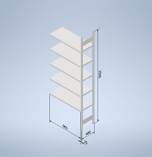 Stowshelf 2500/400 x 1000 přídavné pole