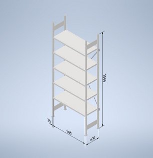 Stowshelf 2500/400 x 1000 základní pole