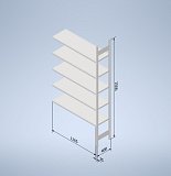 Stowshelf 2500/400 x 1300 přídavné pole
