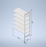 Stowshelf 2500/600 x 1300 přídavné pole