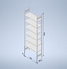 Stowshelf 3000/400 x 1000 základní pole