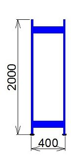 Rám policového regálu 2000x400