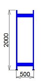 Rám policového regálu 2000x500