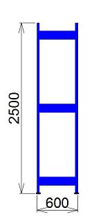 Rám policového regálu 2500x600